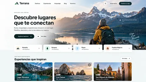 Diseño de muestra: viajes y experiencias