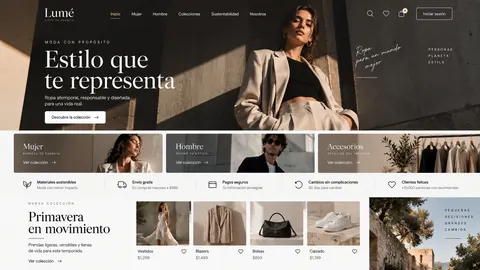 Diseño de muestra: tienda de moda