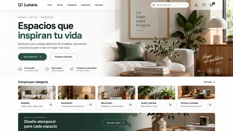 Diseño de muestra: tienda de decoración