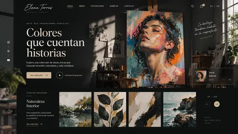 Diseño de muestra: portafolio de artista