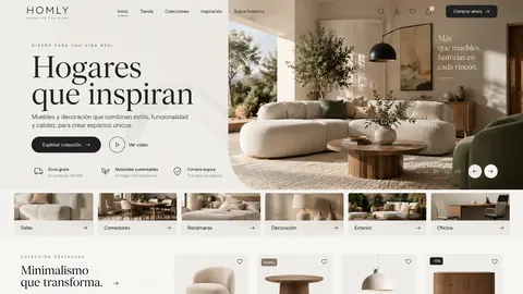Diseño de muestra: tienda de muebles